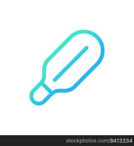 Medical thermometer pixel perfect gradient linear ui icon. Diagnostic instrument. Measure temperature. Line color user interface symbol. Modern style pictogram. Vector isolated outline illustration. Medical thermometer pixel perfect gradient linear ui icon