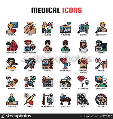 Medical , Thin Line and Pixel Perfect Icons