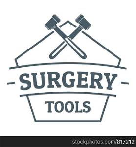 Medical tool logo. Gray monochrome illustration of medical tool vector logo for web. Medical tool logo, gray monochrome style