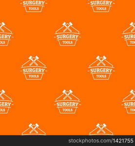 Medical tool pattern vector orange for any web design best. Medical tool pattern vector orange