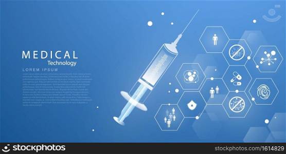 Medical treatment in innovation concept abstract  technology communication concept vector background