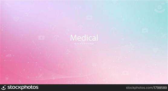 Medical treatment in innovation concept abstract technology communication concept vector background.