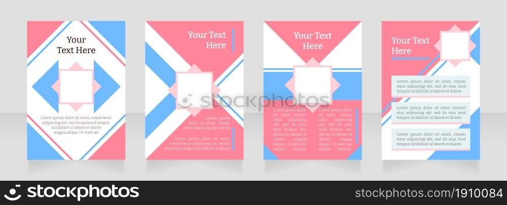 Medical tutorial blank brochure layout design. Effective healthcare. Vertical poster template set with empty copy space for text. Premade corporate reports collection. Editable flyer paper pages. Medical tutorial blank brochure layout design