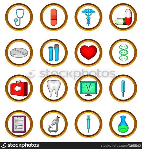 Medical vector set in cartoon style isolated on white background. Medical vector set, cartoon style