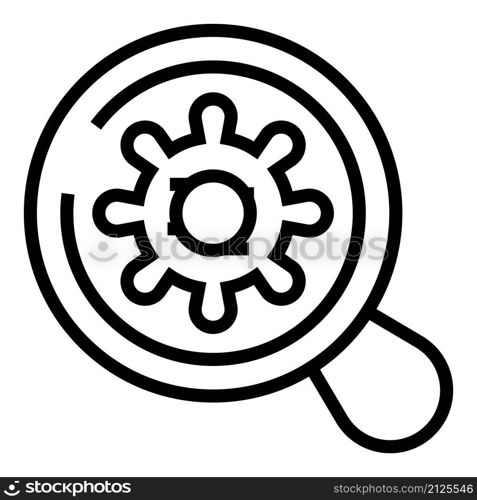 Medical virus search icon outline vector. Corona health. Infection warning. Medical virus search icon outline vector. Corona health
