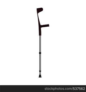 Medical walking crutch side view health equipment vector icon. Hospital symbol stick support assistance therapy