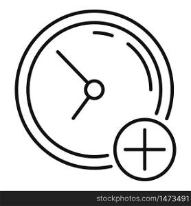 Medical wall clock icon. Outline medical wall clock vector icon for web design isolated on white background. Medical wall clock icon, outline style