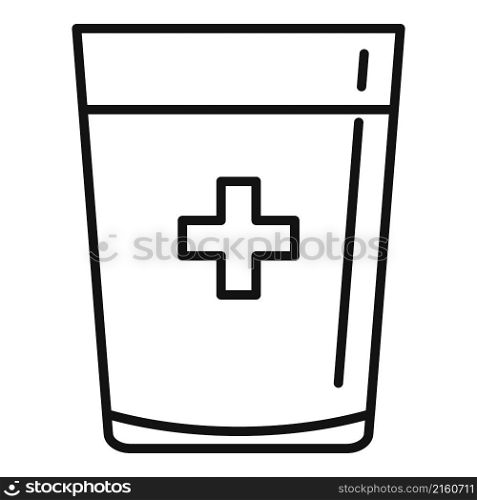 Medical water glass icon outline vector. Drink bottle. Health energy. Medical water glass icon outline vector. Drink bottle