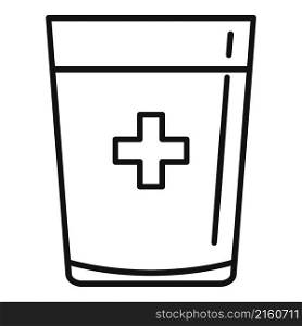 Medical water glass icon outline vector. Drink bottle. Health energy. Medical water glass icon outline vector. Drink bottle