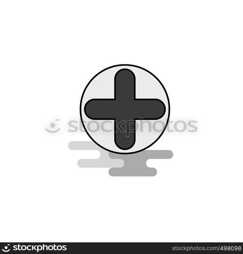 Medical Web Icon. Flat Line Filled Gray Icon Vector