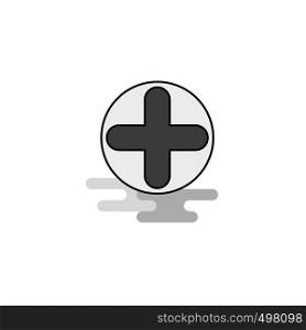 Medical Web Icon. Flat Line Filled Gray Icon Vector