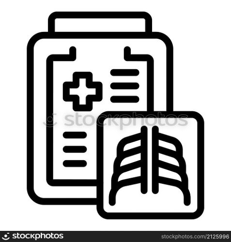 Medical xray icon outline vector. Chest bone. Radiology machine. Medical xray icon outline vector. Chest bone