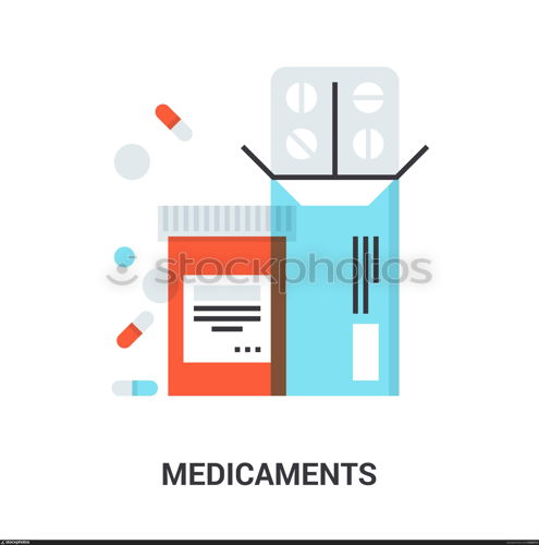 medicaments icon concept. Abstract flat line vector illustration of medicaments icon concept