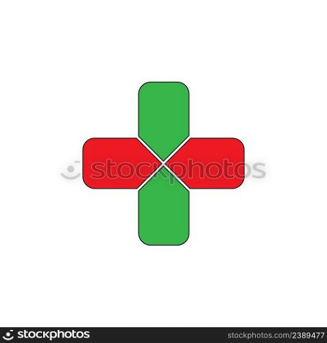 medicare healthy icon logo vector design template
