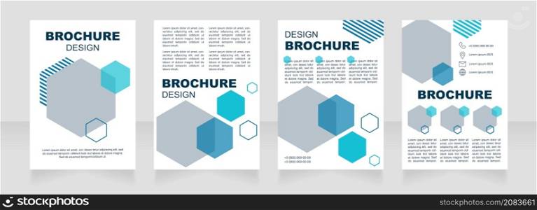 Medicare white blank brochure design. Healthcare and medicine. Template set with copy space for text. Premade corporate reports collection. Editable 4 paper pages. Myriad Pro, Arial fonts used. Medicare white blank brochure design