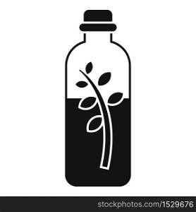 Medicinal herbs liquid bottle icon. Simple illustration of medicinal herbs liquid bottle vector icon for web design isolated on white background. Medicinal herbs liquid bottle icon, simple style