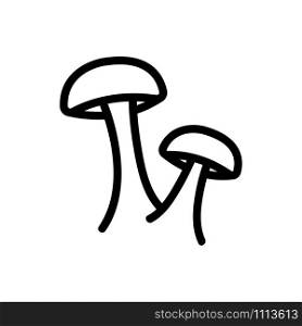 Medicinal mushrooms vector icon. Thin line sign. Isolated contour symbol illustration. Medicinal mushrooms icon vector. Isolated contour symbol illustration