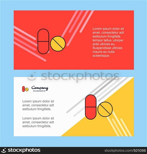 Medicine abstract corporate business banner template, horizontal advertising business banner.