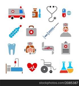 medicine and pharmacy icons