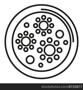 Medicine bacteria icon outline vector. Petri dish. Medical experiment. Medicine bacteria icon outline vector. Petri dish