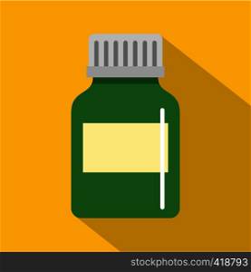 Medicine bottle icon. Flat illustration of medicine bottle vector icon for web. Medicine bottle icon, flat style