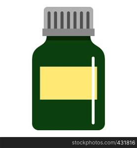 Medicine bottle icon flat isolated on white background vector illustration. Medicine bottle icon isolated