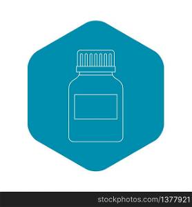 Medicine bottle icon. Outline illustration of medicine bottle vector icon for web. Medicine bottle icon, outline style