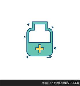 medicine bottle tablets icon vector desige