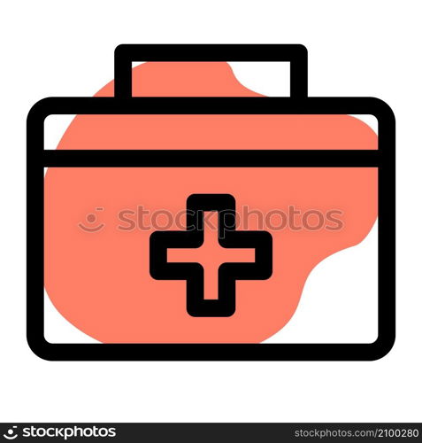 Medicine box for emergency with handle layout