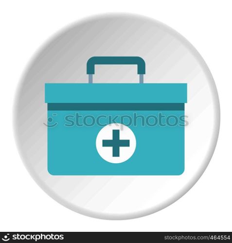 Medicine chest icon in flat circle isolated vector illustration for web. Medicine chest icon circle
