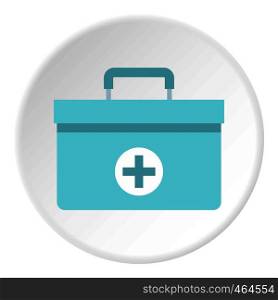 Medicine chest icon in flat circle isolated vector illustration for web. Medicine chest icon circle