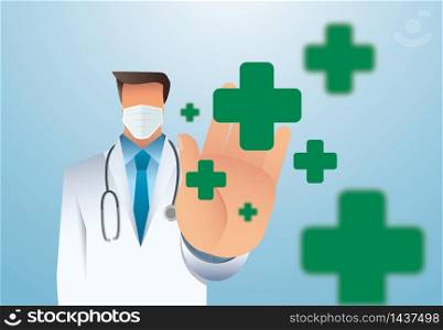 Medicine concept with doctor vector illustration EPS10