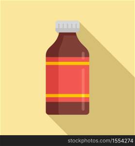 Medicine cough syrup icon. Flat illustration of medicine cough syrup vector icon for web design. Medicine cough syrup icon, flat style