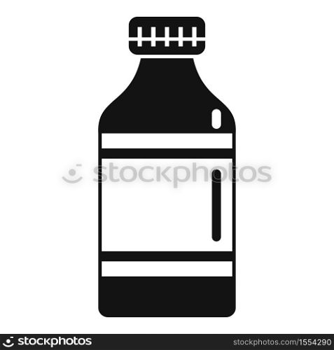 Medicine cough syrup icon. Simple illustration of medicine cough syrup vector icon for web design isolated on white background. Medicine cough syrup icon, simple style