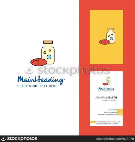 Medicine Creative Logo and business card. vertical Design Vector