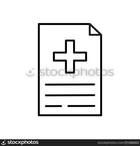 Medicine document icon. Cross emblem. Flat sign. Outline shape. Healthcare concept. Vector illustration. Stock image. EPS 10.. Medicine document icon. Cross emblem. Flat sign. Outline shape. Healthcare concept. Vector illustration. Stock image.