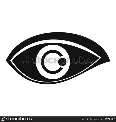 Medicine eye icon simple vector. Sight view. Look eyeball. Medicine eye icon simple vector. Sight view