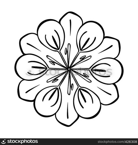 Medicine flower icon. Simple illustration of medicine flower vector icon for web design isolated on white background. Medicine flower icon, simple style