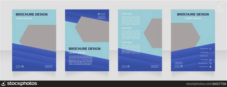 Medicine future blank brochure design. Template set with copy space for text. Premade corporate reports collection. Editable 4 paper pages. Astro Space Regular, Saira Light fonts used. Medicine future blank brochure design
