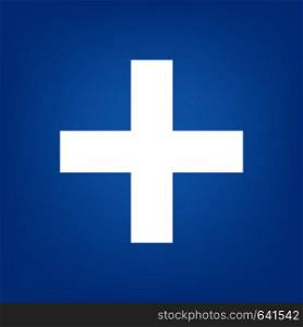 Medicine icon. Simple illustration of medicine vector blue icon for any web design. Medicine icon blue vector simple