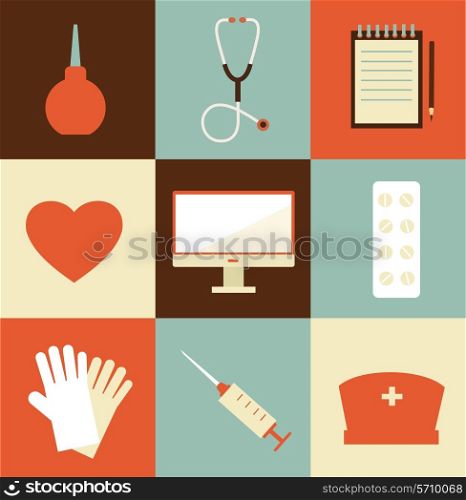 Medicine icons illustration