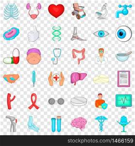 Medicine icons set. Cartoon style of 36 medicine vector icons for web for any design. Medicine icons set, cartoon style
