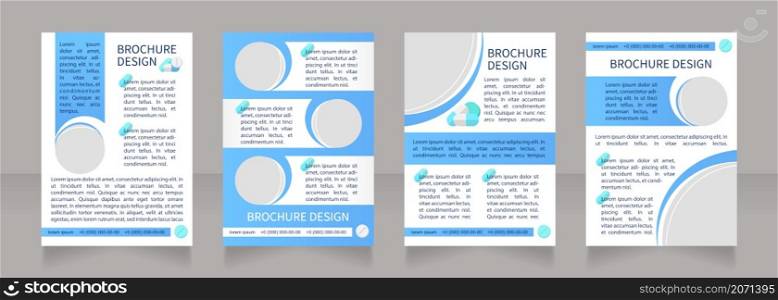 Medicine indications and contraindications blank brochure layout design. Vertical poster template set with empty copy space for text. Premade corporate reports collection. Editable flyer paper pages. Medicine indications and contraindications blank brochure layout design