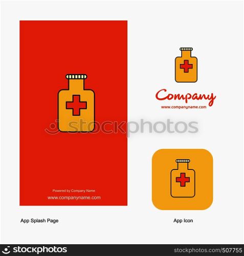Medicine jar Company Logo App Icon and Splash Page Design. Creative Business App Design Elements