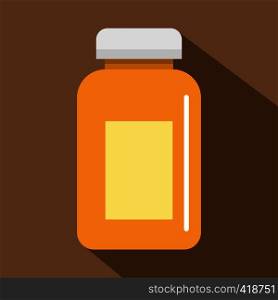 Medicine jar icon. Flat illustration of medicine jar vector icon for web. Medicine jar icon, flat style
