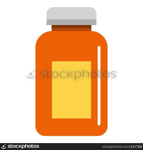 Medicine jar icon flat isolated on white background vector illustration. Medicine jar icon isolated