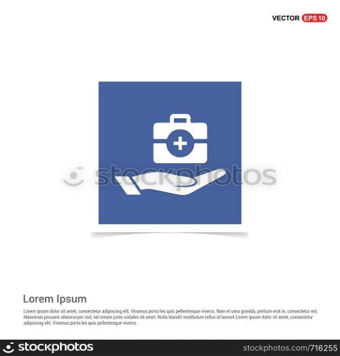 Medicine kit hand icon - Blue photo Frame