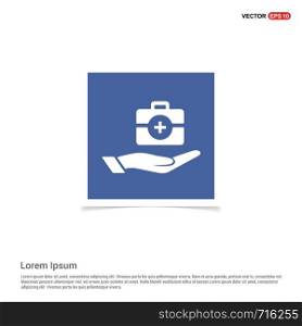 Medicine kit hand icon - Blue photo Frame