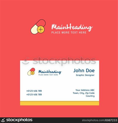 Medicine logo Design with business card template. Elegant corporate identity. - Vector