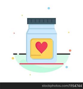 Medicine, Love, Heart, Wedding Business Logo Template. Flat Color